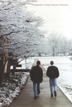 Bridgewater College, Students walking down cleared sidewalk, 7 December 1995 by Bridgewater College