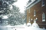 Bridgewater College, Moomaw Hall during the Blizzard of 1996 by Bridgewater College