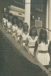 Bridgewater College, Group Portrait of the cheerleaders, 1989-1990 by Bridgewater College