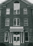 Bridgewater College, Yount Hall front decorated for Christmas, undated by Bridgewater College