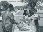 Bridgewater College, A reception on the campus lawn, 1969 by Bridgewater College