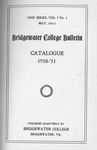 Bridgewater College Catalogue, Session 1910-11