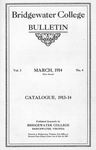 Bridgewater College Catalogue, Session 1913-14