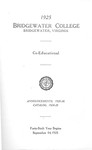 Bridgewater College Catalog, Session 1924-25