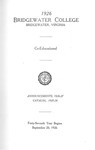 Bridgewater College Catalog, Session 1925-26
