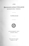 Bridgewater College Catalog, Session 1935-36