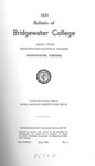 Bridgewater College Catalog, Session 1950-51