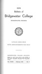 Bridgewater College Catalog, Session 1953-54