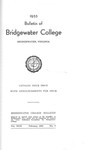 Bridgewater College Catalog, Session 1954-55