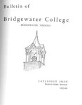 Bridgewater College Catalog, Session 1963-64 by Bridgewater College