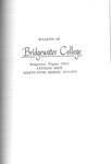 Bridgewater College Catalog, Session 1974-75