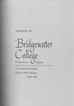 Bridgewater College Catalog, Session 1968-69