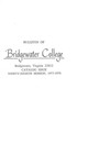 Bridgewater College Catalog, Session 1977-78