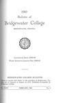 Bridgewater College Catalog, Session 1959-60