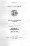 Bridgewater College Catalog, Session 1999-2000 by Bridgewater College