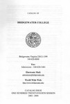 Bridgewater College Catalog, Session 2003-04 by Bridgewater College