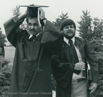 Bridgewater College, Two students in academic regalia at commencement, 1981 by Bridgewater College