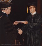 Bridgewater College, A student receiving his diploma from President Wayne F. Geisert, 29 May 1983