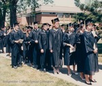 Bridgewater College, Seniors lined up for commencement, May 1986