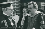 Bridgewater College, Dr. Wayne F. Geisert (left) and Dr. Ronald E. Carrier (right) at commencement, May 1986