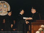 Bridgewater College, Dr. Richard C. Detweiler receives an honorary degree at commencement, May 1986