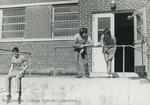 Bridgewater College, Photograph of students after cross-country practice, circa 1980