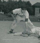 Bridgewater College, Action or staged photograph of Donnie Dofflemyer as a baseball infielder, 1956 by Bridgewater College