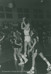 Bridgewater College, Basketball action photograph featuring Melody Derrow, undated by Bridgewater College