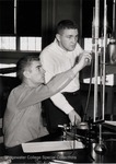 Bridgewater College, Photograph of Miller Davis and Jim Kirby in the Physics Lab, undated by Bridgewater College