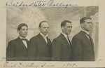 Bridgewater College, Photo postcard portrait of the Debating Team, 1909 by Bridgewater College