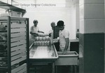 Bridgewater College, Les Feldmann (photographer), workers in the Kline Campus Center cafeteria dish room, circa 1971 by Les Feldmann