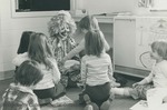 Bridgewater College, A clown interacting with pre-schoolers, undated by Bridgewater College