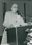 Bridgewater College, Anna B. Mow speaking at the Fifty-Year Club Banquet, May 1984 by Bridgewater College