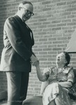Bridgewater College, President Wayne F. Geisert and an alumna, 27 May 1983 by Bridgewater College