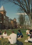 Bridgewater College, Dr. Lynn McGovern-Waite and her class outside Flory Hall, 4 April 1996 by Bridgewater College