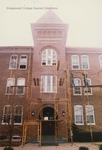 Bridgewater College, Workers on scaffolding at Flory Hall east wing, January 1985 by Bridgewater College