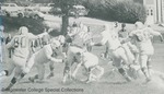 Bridgewater College, Dan Legge (photographer), football action photo, circa 1968 by Dan Legge