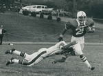 Bridgewater College, Football action photograph featuring Tony Davenport, circa 1980 by Bridgewater College