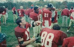 Bridgewater College football players behind the sideline, undated by Bridgewater College