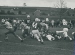 Bridgewater College, Dan Legge (photographer), football action photograph, circa 1969 by Dan Legge