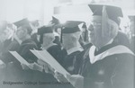 Bridgewater College, Nelson T. Huffman and other likely emeriti faculty at Founder's Day, 1982 by Bridgewater College