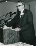 Bridgewater College, Robert E. R. Huntley speaking at the Founder's Day Dinner, 6 April 1984 by Bridgewater College