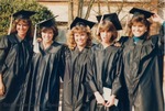 Bridgewater College, Five seniors in academic regalia at Founder's Day, 4 April 1986 by Bridgewater College