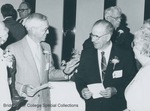 Bridgewater College, R. Lowell Wine and R. Douglas Nininger at the Founder's Day Dinner, 4 April 1986 by Bridgewater College