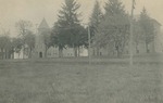 Bridgewater College, Old postcard with photograph of Founders' Hall and Wardo Hall, undated by Bridgewater College