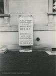 Bridgewater College, A sign advertising a Glee Club Concert to benefit World Wide Relief, 1948 by Bridgewater College