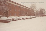 Bridgewater College, Parked cars in snow outside Heritage Hall, January 1985 by Bridgewater College