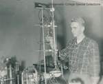Bridgewater College student Stuart R. Suter in the chemistry lab, possibly 1963 by Bridgewater College
