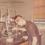 Bridgewater College, A student using chemistry equipment, 1966 by Bridgewater College