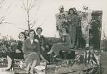 Bridgewater College, Homecoming Queen Carolyn Ikenberry and court on a float, 1955 by Bridgewater College